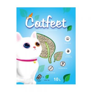 CatFeet碳球砂10L(活性碳+緑茶)