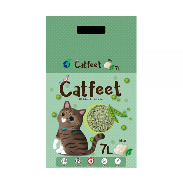 CatFeet天然環保破碎型豆腐砂 7L (綠茶)