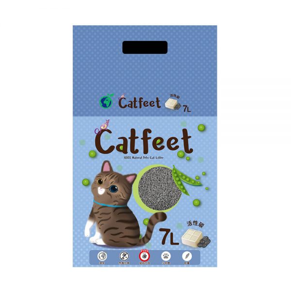 CatFeet天然環保破碎型豆腐砂 7L (活性碳)