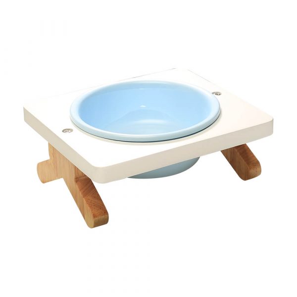 木製高叉單碗組 (藍碗)