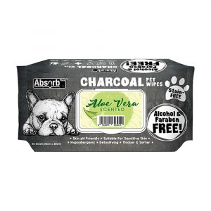 Absorb Plus 寵物活性碳濕紙巾(蘆薈香)80入