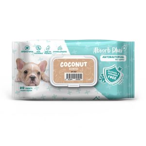 Absorb Plus 寵物抗菌濕紙巾(椰子香)80入