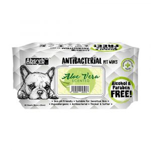 Absorb Plus 寵物抗菌濕紙巾(蘆薈香)80入