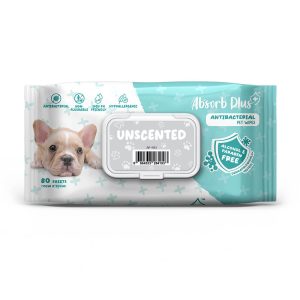 Absorb Plus 寵物抗菌濕紙巾(無香)80入