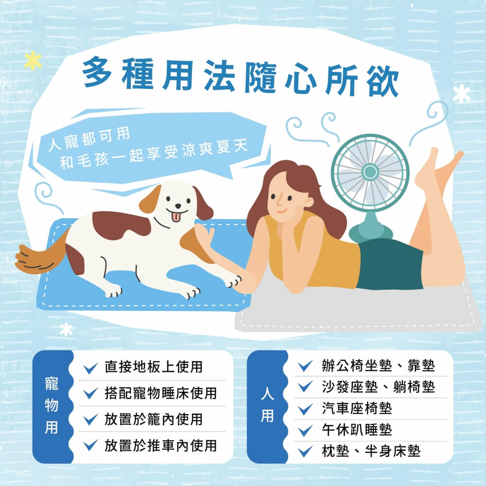 寵物涼墊推薦｜DF寵物涼感降溫墊PLUS