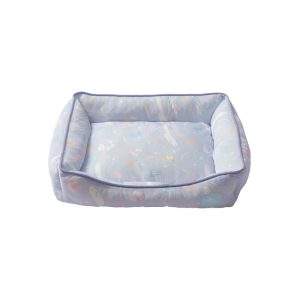 DF夏日涼感透氣方形床Ｍ【花園鰻紫】